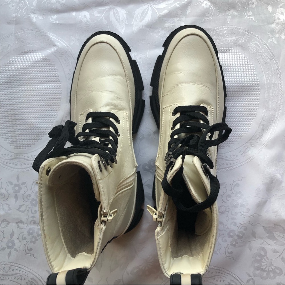 Bcbgeneration Ander Off White Combat Military Lac… - image 6